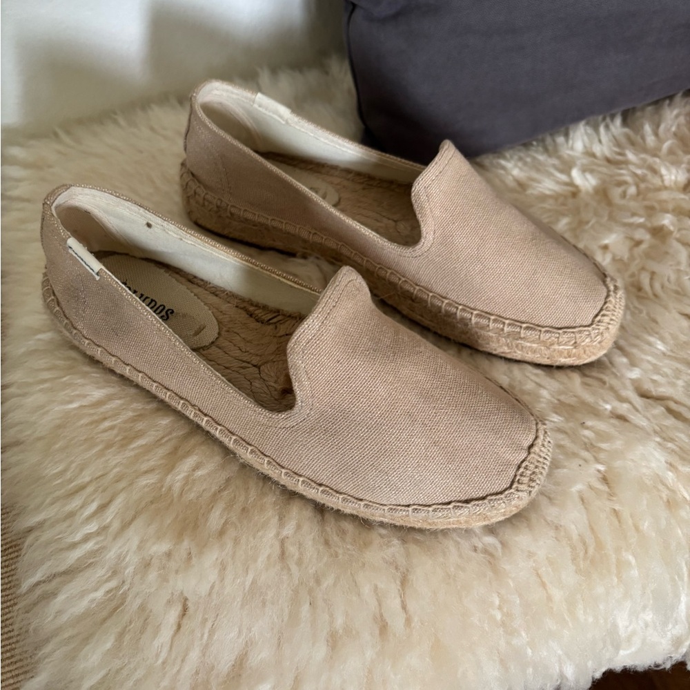Soludos Tan Espadrille Slip-On Shoes
